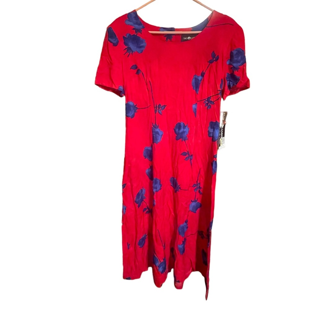 Women’s Sag Harbor Petite Vintage 90s Floral Dress Size 10 Petite NWT